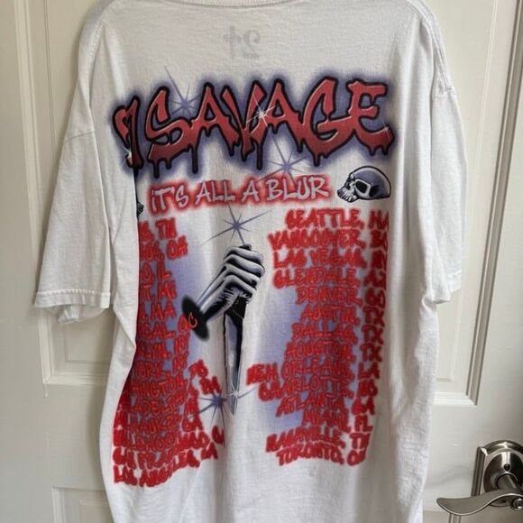 NEW Drake & 21 Savage Slaughter Gang It’s All A Blur 2023 Tour Merch T-Shirt - Picture 6 of 7